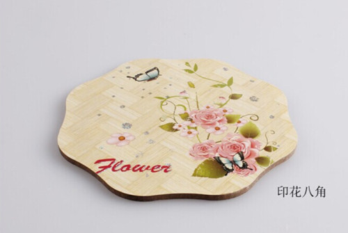 wood insulation pad printing bowl mat table mat coaster pot mat