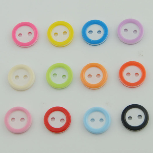 Clothing Accessories Resin Two Eyes fine Edge Button Color Children‘s Clothing Button DIY Handmade Button Material 