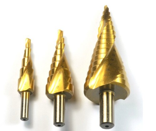 3pc rotary pagoda drill， round handle 4-12/20/32mm