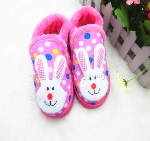 Non-Slip Warm Children‘s Cartoon Cotton Shoes Korean Winter Slippers Indoor Shoes