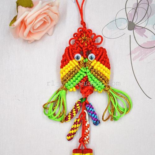handmade rope woven colorful chinese knot pendant for fish every year there are more home festivals festive decoration car pendant