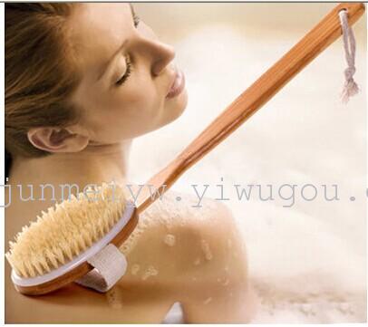 [handsome] long handle disassembly bristle brush rubbing bath brush rub back brush bath brush bath supplies exfoliating brush