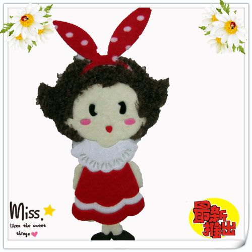 Yiwu Shopping Accessories Heat Transfer Patch Popular Heat Transfer Printing Cartoon Rabbit Ear Girl Custom Short Sleeve/Children‘s Clothing/Hat/Bath Towel