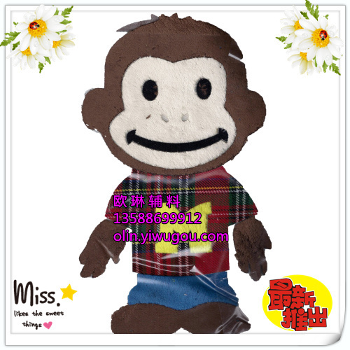 yiwu purchase accessories open hand monkey hot stamping rhinestone customized towel/bath towel/pillow/sofa cushion/luggage