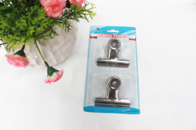 Pieces of large ticket holder stationery clamp steel clip wholesale 2 yuan