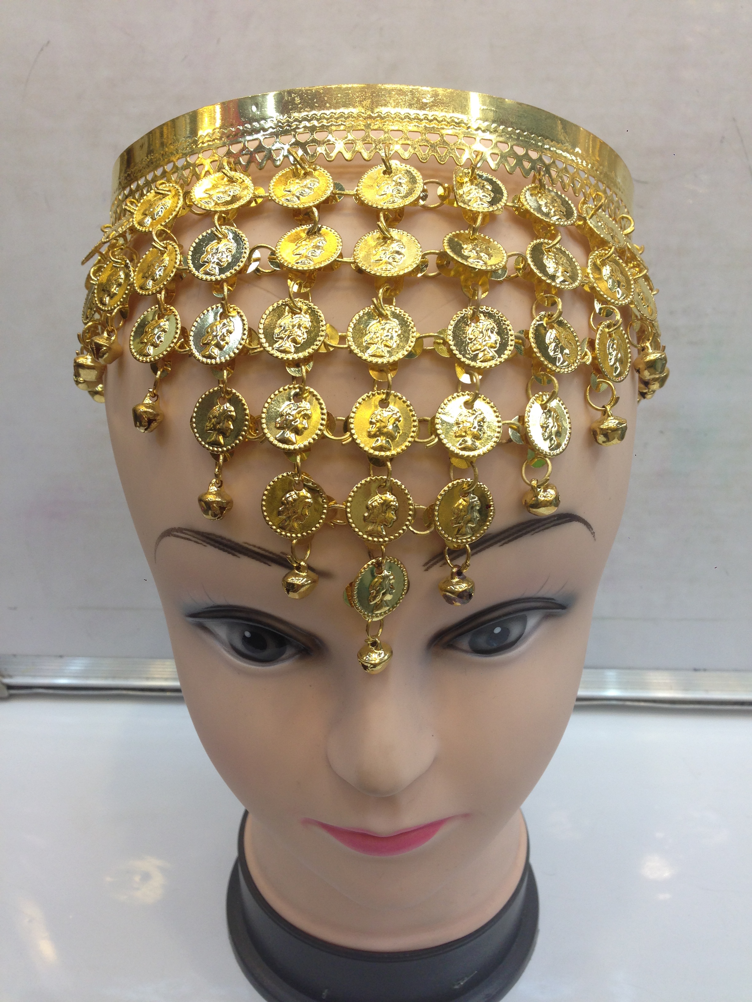Supply Arabic Beauty Coin Head Ring Crown Plated With Gold And Silver