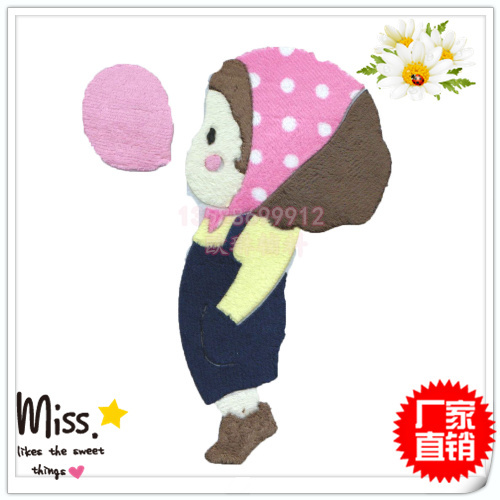 yiwu shopping fabric hot stamping rhinestone bubble girl customized short sleeve/leggings/sofa cushion/towel