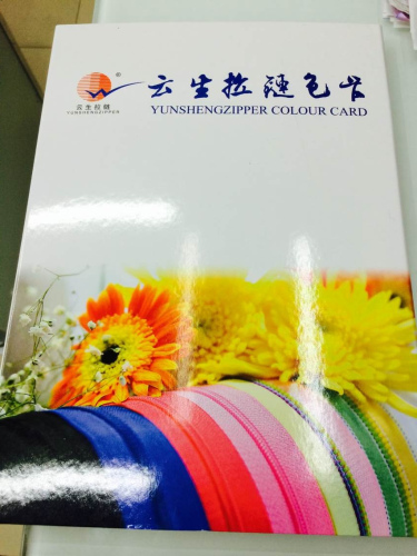 international textile industry standard dyeing color card yunsheng zipper color card zipper
