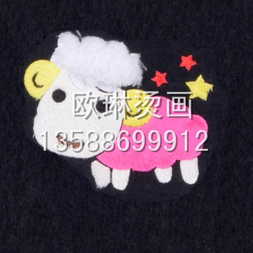 Yiwu Shopping Accessories Hot Stamping hot Drilling Little Sheep Resi Customized Short Sleeve/Children‘s Clothing/Leggings/Towel/Bath Towel 