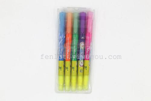 Factory Direct Sales Supply Double-Headed Fluorescent Pen 166