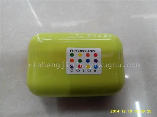 solid color bath soap box double-layer fashion drain soap box soap tray bathroom supplies rs-6124
