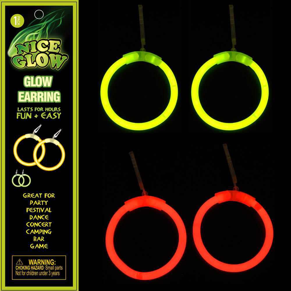 glow stick earrings