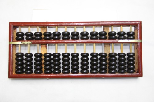 240# Beads 13 Files Wooden 7 Abacus Synthetic Beads Wooden Frame Old-Fashioned Abacus