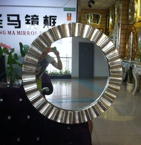 factory direct european-style round bathroom mirror entrance mirror ktv hotel villa decoration mirror