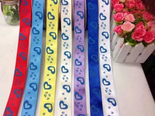 Factory Direct Sales Printed Tape Polyester Belt Silk Ribbons Colored Ribbons Segment Belt