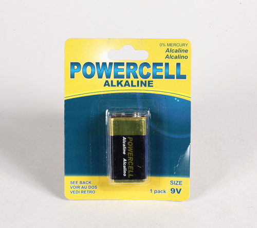 powercell 9v alkaline battery