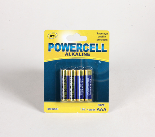 powercell card no.7 4 hanging card alkaline batteries