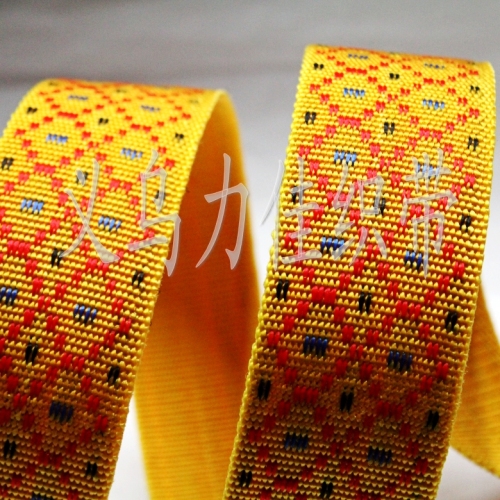 ribbon manufacturers 5.0cm polypropylene fiber jacquard belt thickened plaid shoulder strap