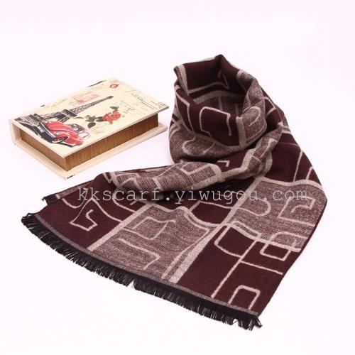 winter cashmere short men‘s business short scarf small scarf korean style lightweight men‘s small scarf suit scarf