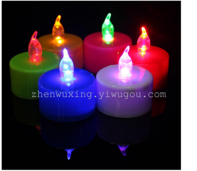 Factory Direct Sales Remote Control Colorful LED Candle Light Simulation Candle Light Electric Candle Lamp Candle Light Small Size