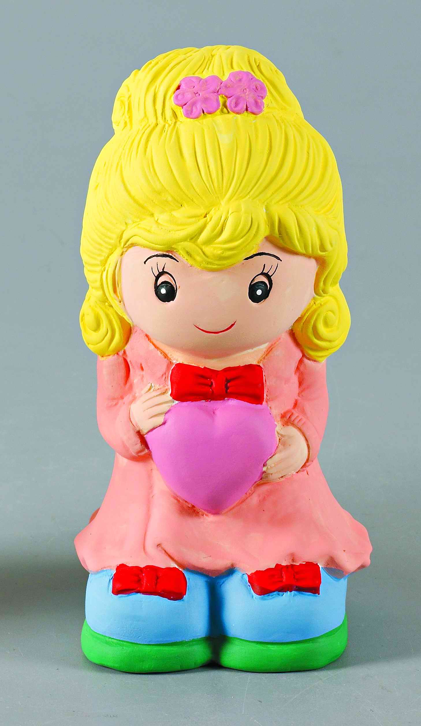 中号公主陶瓷彩绘储蓄罐批发 diy手工益智玩具非石膏娃娃白坯_凯卓