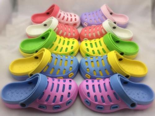 new eva non-slip wear-resistant beach shoes women‘s two-tone double-layer korean taobao special garden shoes