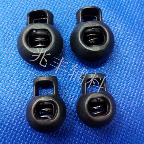 Plastic Rope Buckle round Beads Spring Fastener Pig Nose Button Elastic Buckle ABS Snap Button