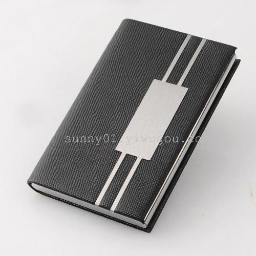 factory direct stainless steel metal business card leather business card metal business card case can print logo