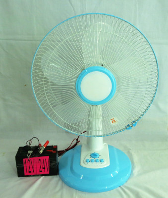 12V DC fan solar fan DC fan 16 inch desktop fan