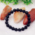 Black Agate Bracelet Men and Women Jewelry Natural Lucky Crystal Natural Stone Top Cuft 21 PCs Agate Bracelet