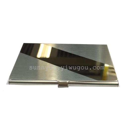 Yiwu Trade City Supply Stainless Steel Cardcase High-End Business Card Case Laser Logo Business Card Case