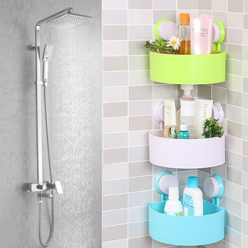 suction cup bathroom storage rack strong triangle wall-mounted toilet storage rack storage rack