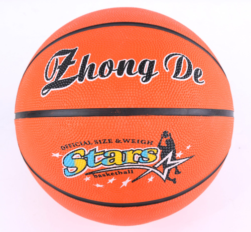 hot sale no. 7 8 pieces rubber orange basketball high quality sporting goods