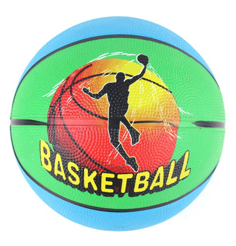 hot sale genuine 7 basketball blue green flying man double-sided logo basketball sporting goods