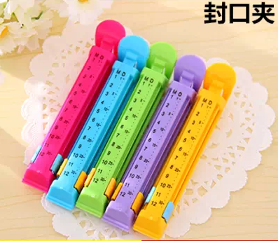 Kitchen Strong Belt Date Food Sealing Clamp Tea Snack Plastic Packaging Sealing Clip