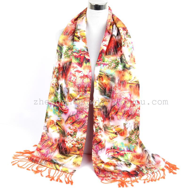 thick silk scarf