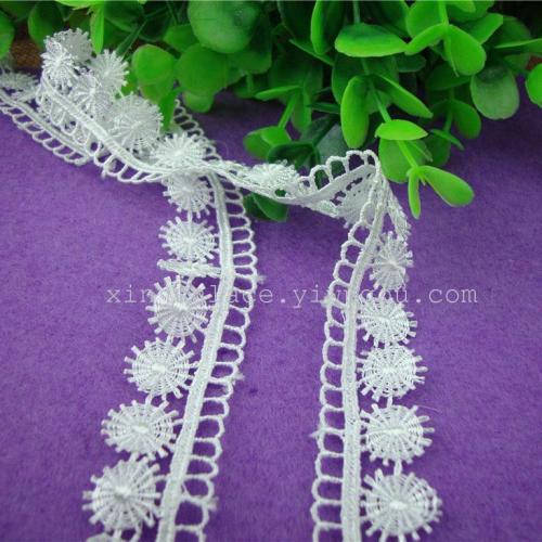 Water-Soluble Embroidery Polyester Bar Code Lace Factory Direct Sales 2.2