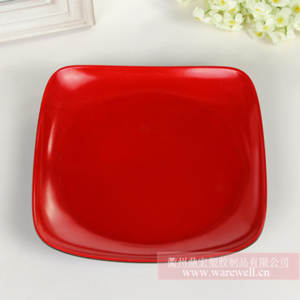 Supply 6085 8 5 Inch Black Square Plate Melamine Tableware 6085 8 5 Inch Black Square Plate Melamine Tableware Factory Outlet