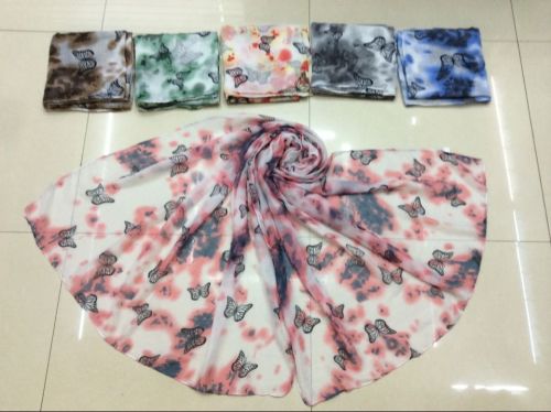 New Bali Yarn Scarf Ink Butterfly Large Size Sand Stall Towel Shawl in Stock