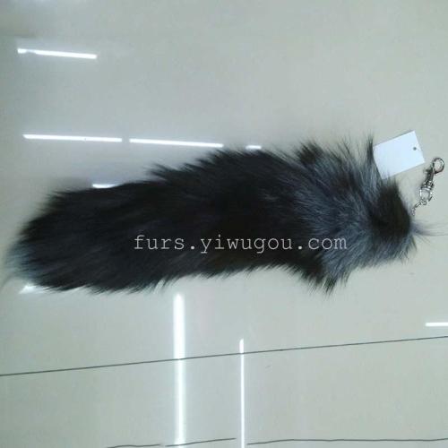 black fox tail fox fur tail fur pendant bag pendant mobile phone pendant keychain