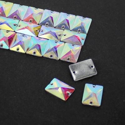 Crystal Beads Resin Rectangle Sew On Crystal AB Flatback Beads For Dress Making DIY Beads New Crystal Beads