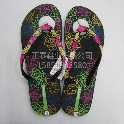 black eva craft flip-flops casual beach sandals