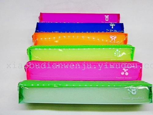 Candy Color Korean Student Creative Simple PVC Small Pencil Case Stationery Box