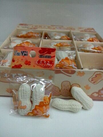 manufacturer direct sales yatai rubber cartoon peanut eraser 2 pack 6285 rubber