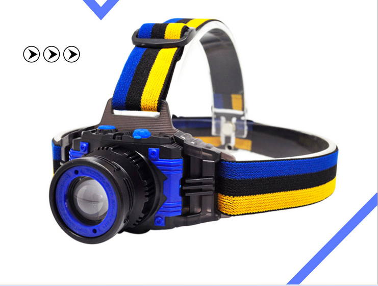 Rotate Zoom built-in lithium battery super long battery life LED head light night ride on foot every