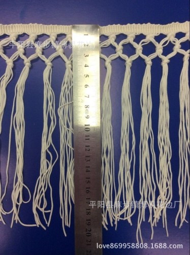 Supply： Hand Knotted Tassel Rayon Fringe Clothing Tassel Cotton Thread Fringe