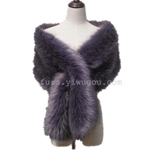 high imitation fox fur shawl large weight fur shawl fashion winter big scarf wholesale