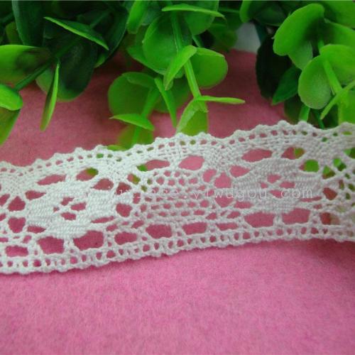 Cotton Lace Single Side All-Cotton Edge for Clothing Home Textiles and Other 3.5