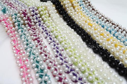factory direct selling handmade beaded flower bubble bead lace pearl