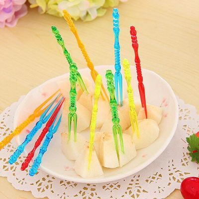 Disposable color plastic fork fork fruit fruit fork forks